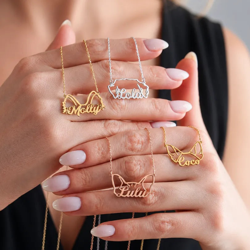 Floppy Ears Name Necklace