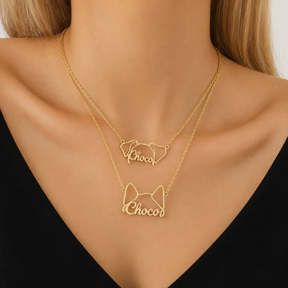 Floppy Ears Name Necklace