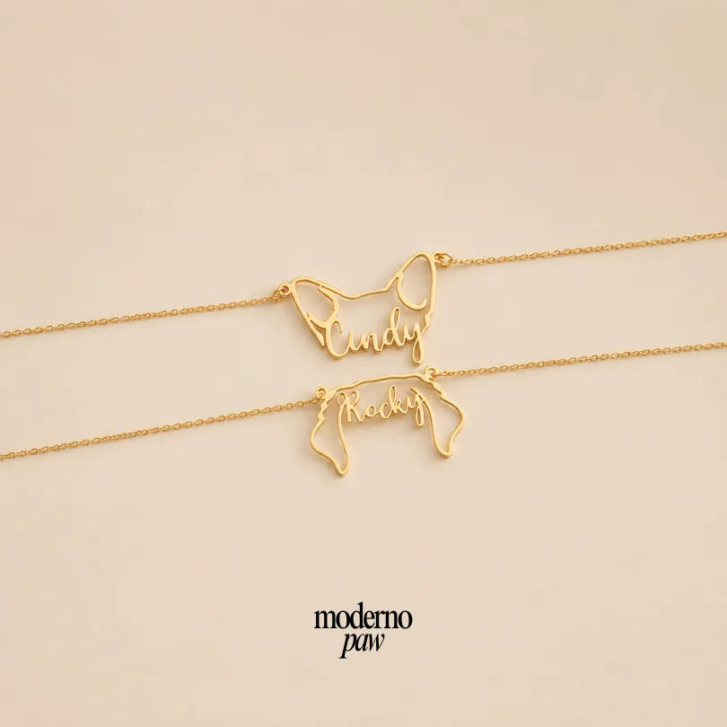 Floppy Ears Name Necklace
