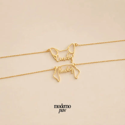 Floppy Ears Name Necklace