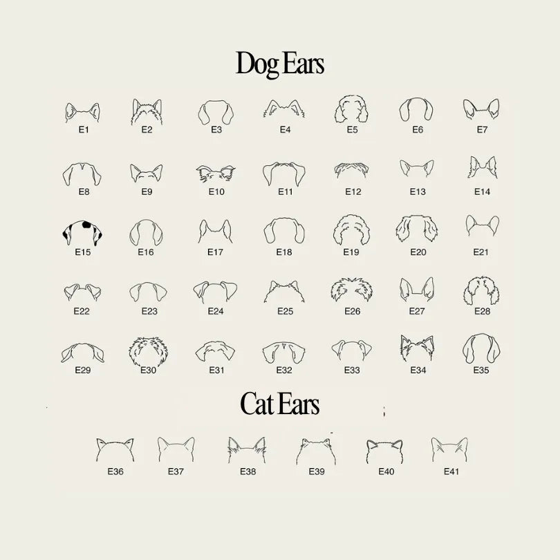Floppy Ears Name Necklace
