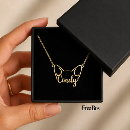 Floppy Ears Name Necklace