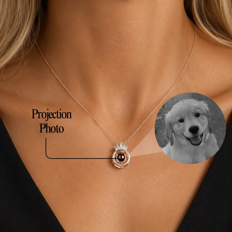 Crowned Memory Photo Necklace