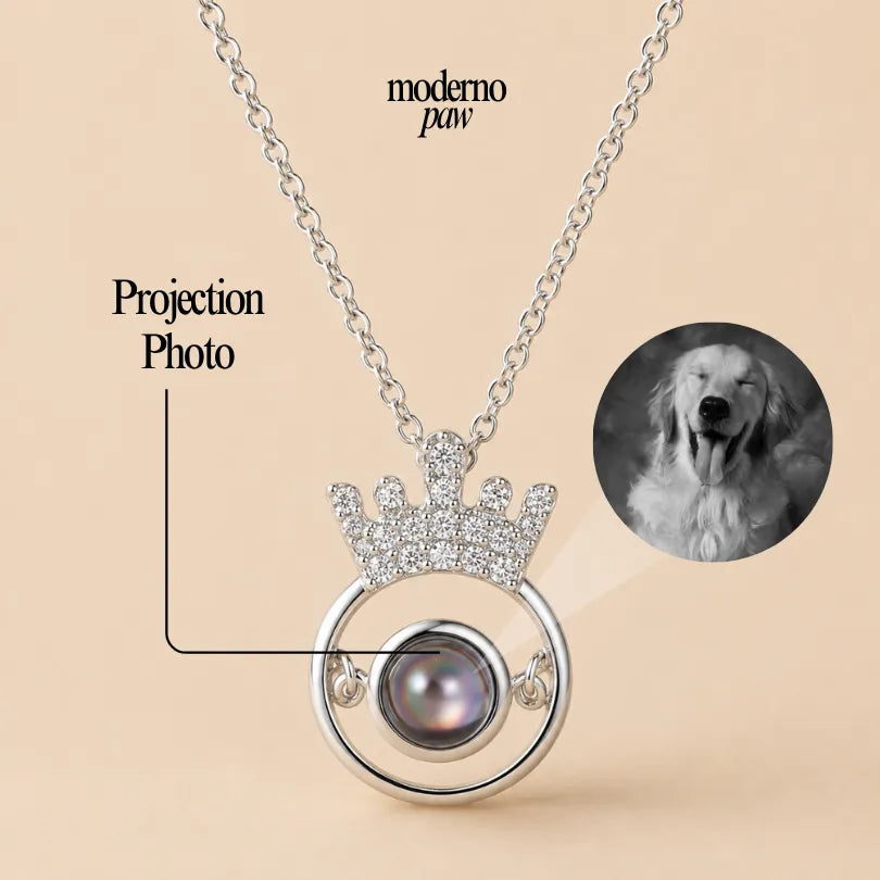 Crowned Memory Photo Necklace