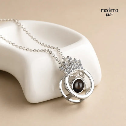 Crowned Memory Photo Necklace