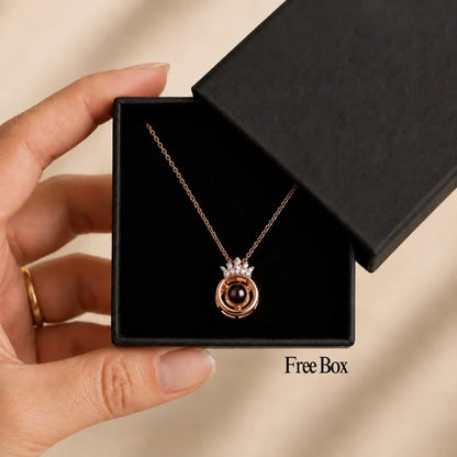 Crowned Memory Photo Necklace