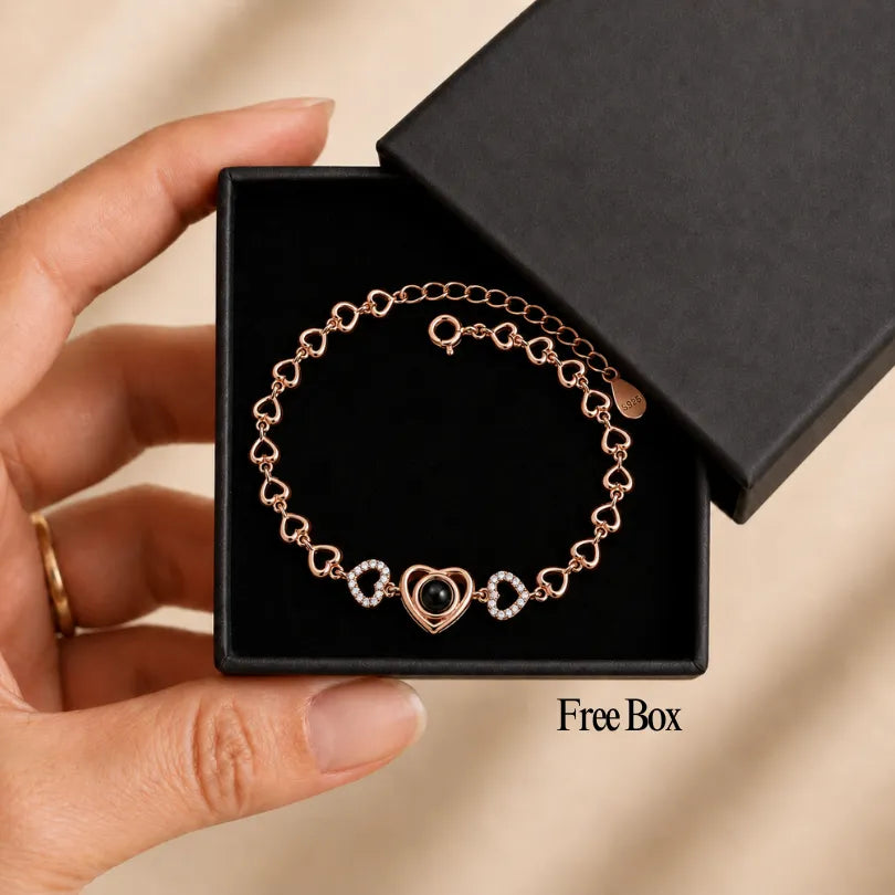 Forever Hearts Photo Bracelet