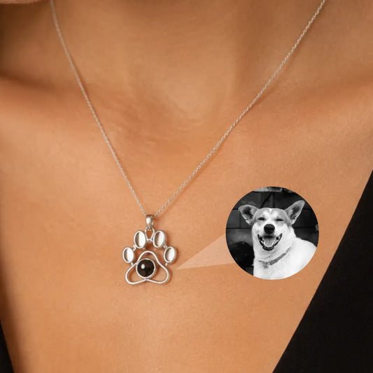 Pawprint Memory Photo Necklace