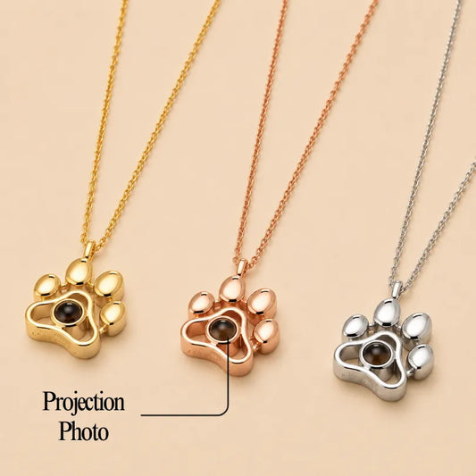 Pawprint Memory Photo Necklace
