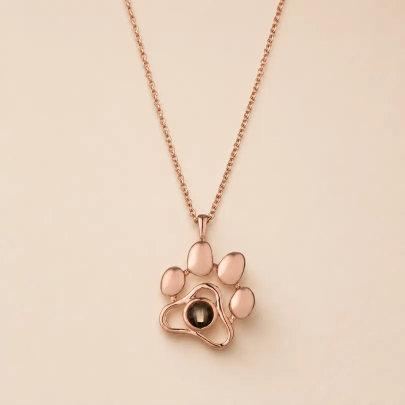 Pawprint Memory Photo Necklace