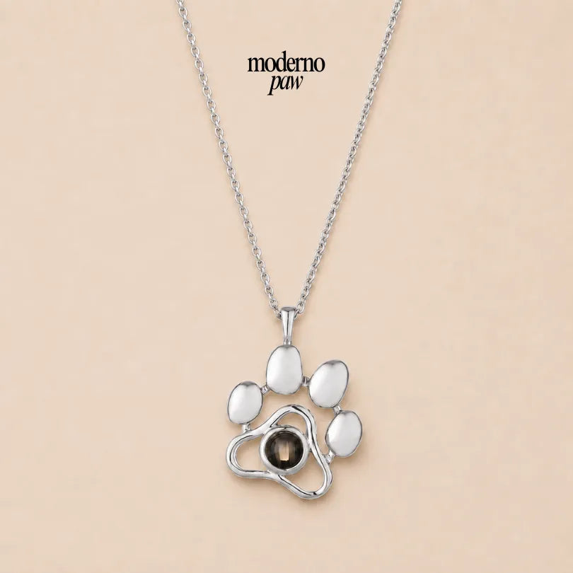 Pawprint Memory Photo Necklace