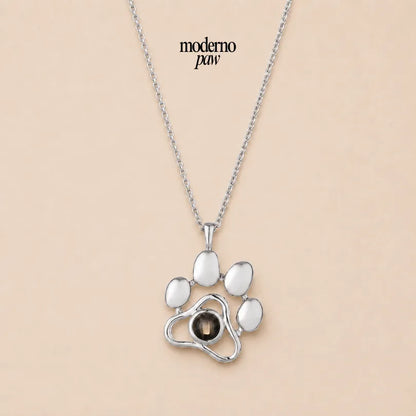 Pawprint Memory Photo Necklace