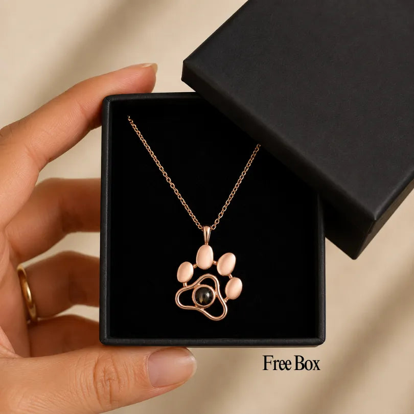 Pawprint Memory Photo Necklace