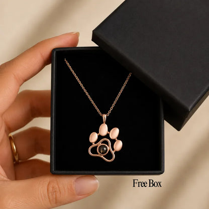 Pawprint Memory Photo Necklace