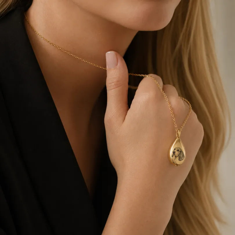 Teardrop Urn Memorial Necklace
