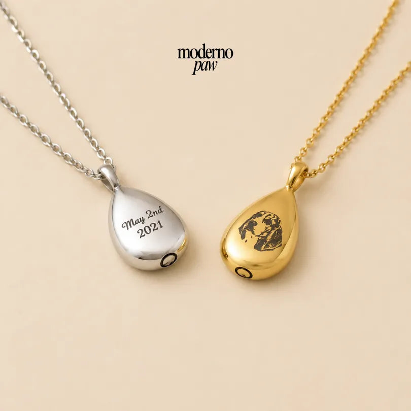 Teardrop Urn Memorial Necklace