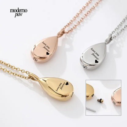Teardrop Urn Memorial Necklace
