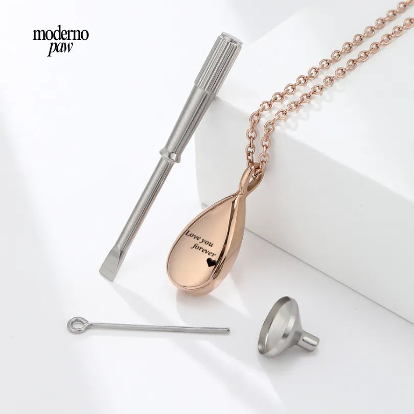 Teardrop Urn Memorial Necklace