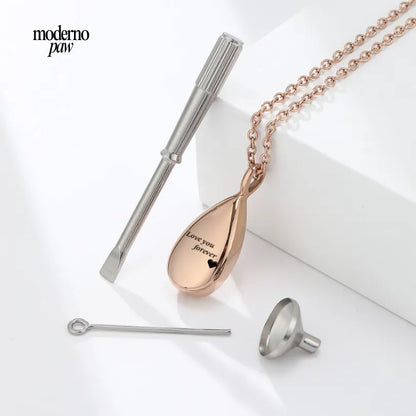 Teardrop Urn Memorial Necklace