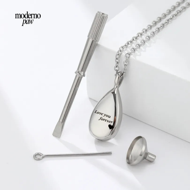 Teardrop Urn Memorial Necklace