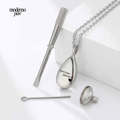 Teardrop Urn Memorial Necklace