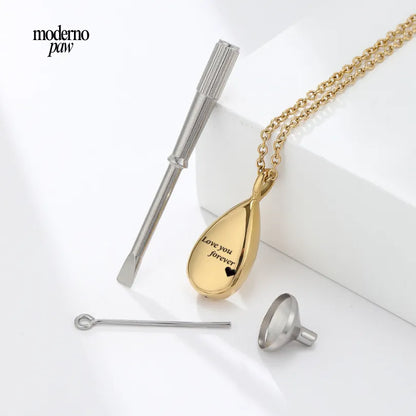 Teardrop Urn Memorial Necklace